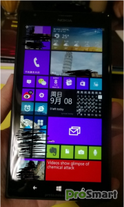 Качественное фото стартовой страницы Nokia Lumia 1520