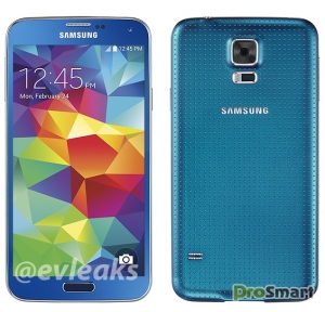 Samsung Galaxy S5 в голубом